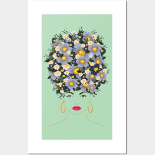 Unique Floral woman Posters and Art